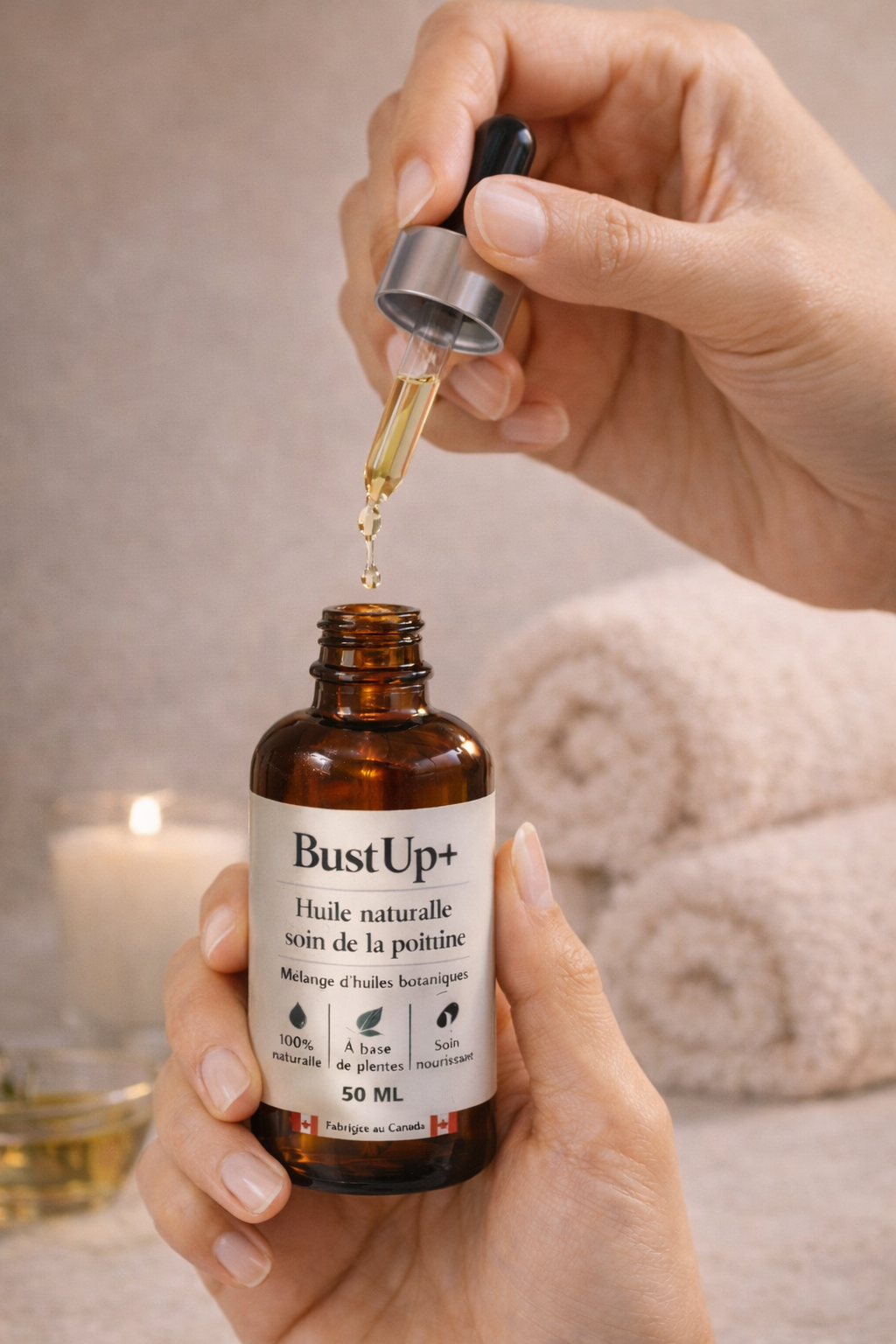 •	Bustup+ – Huile Botanique Raffermissante & Volumisante